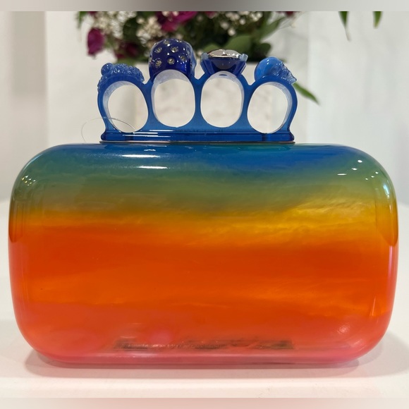 Alexander McQueen Multicolor Knuckle Clutch Bag - Picture 5 of 12